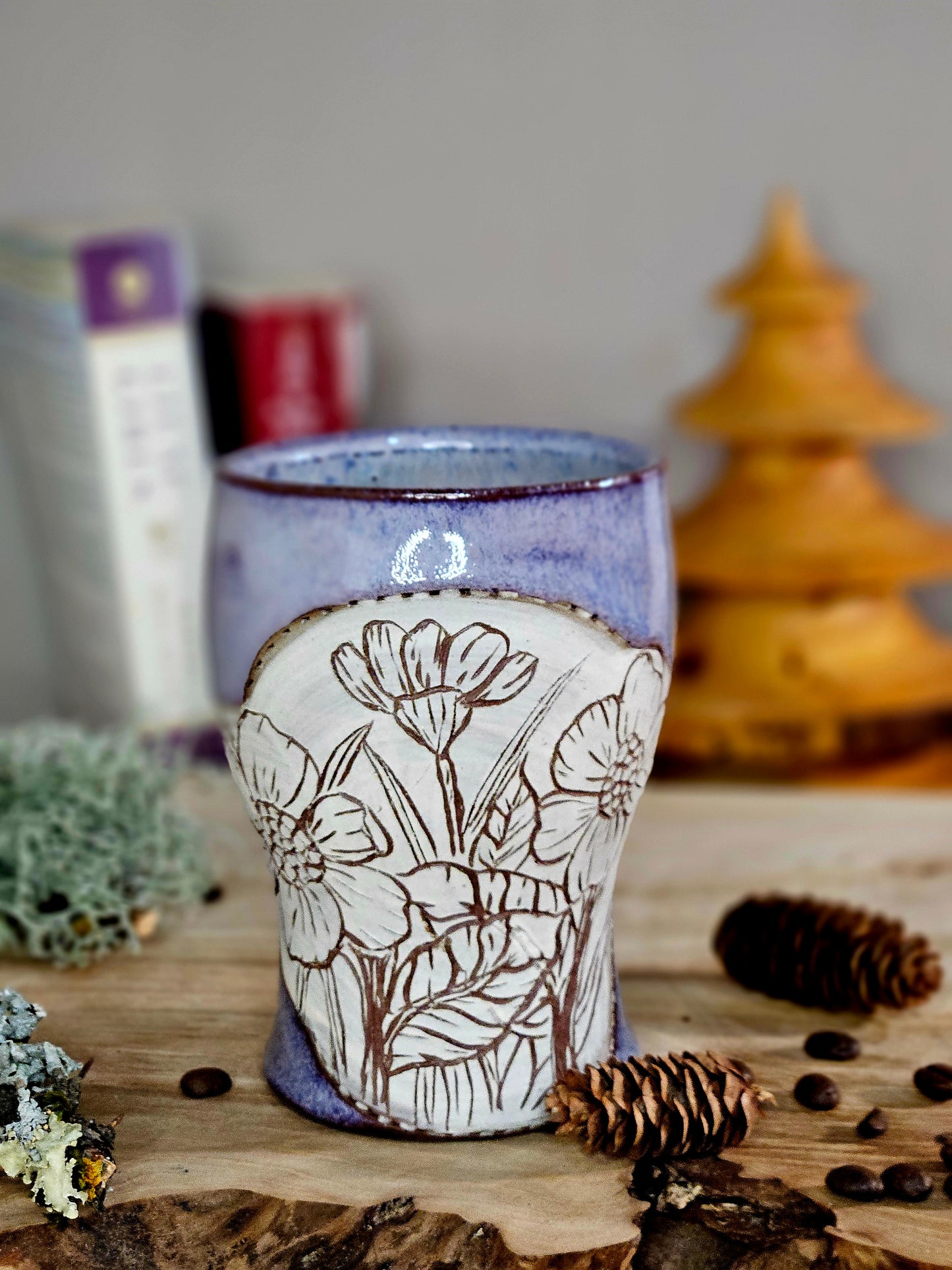 4. Purple Wildflower Tumbler