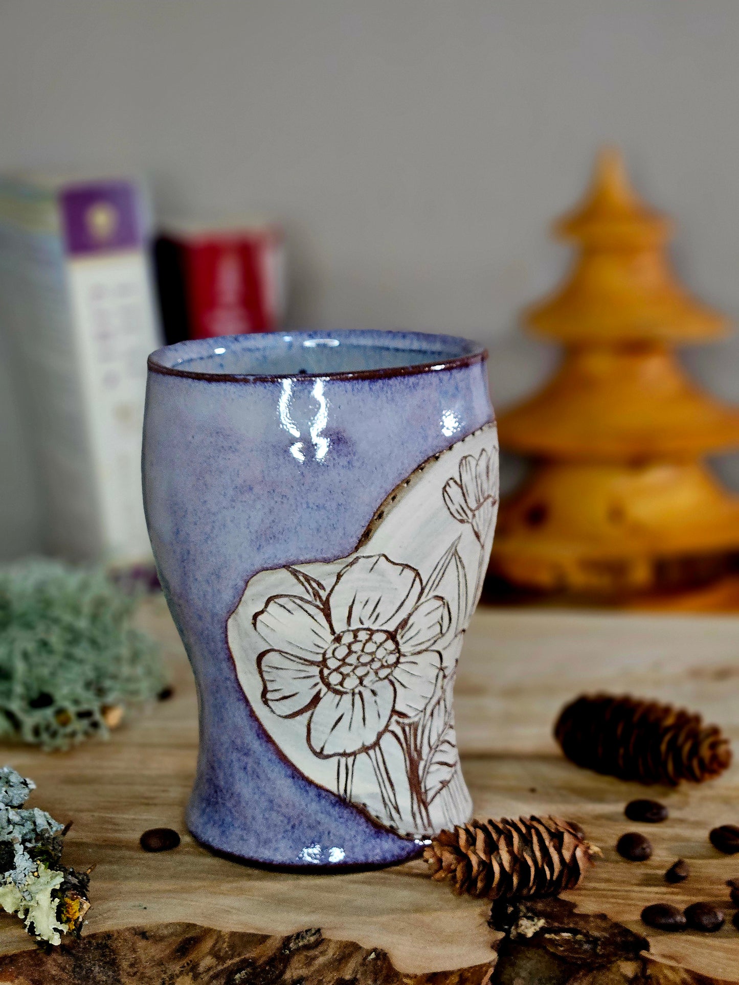 4. Purple Wildflower Tumbler