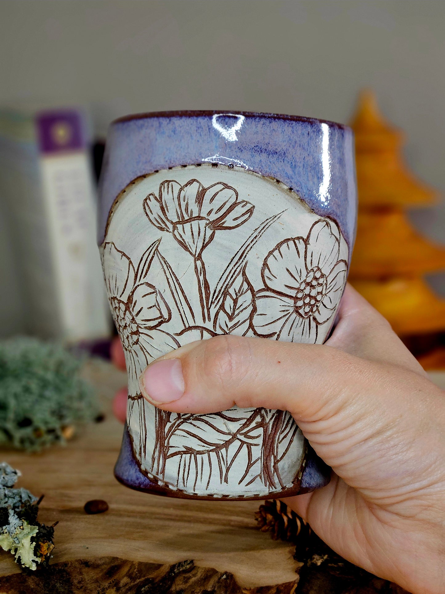 4. Purple Wildflower Tumbler