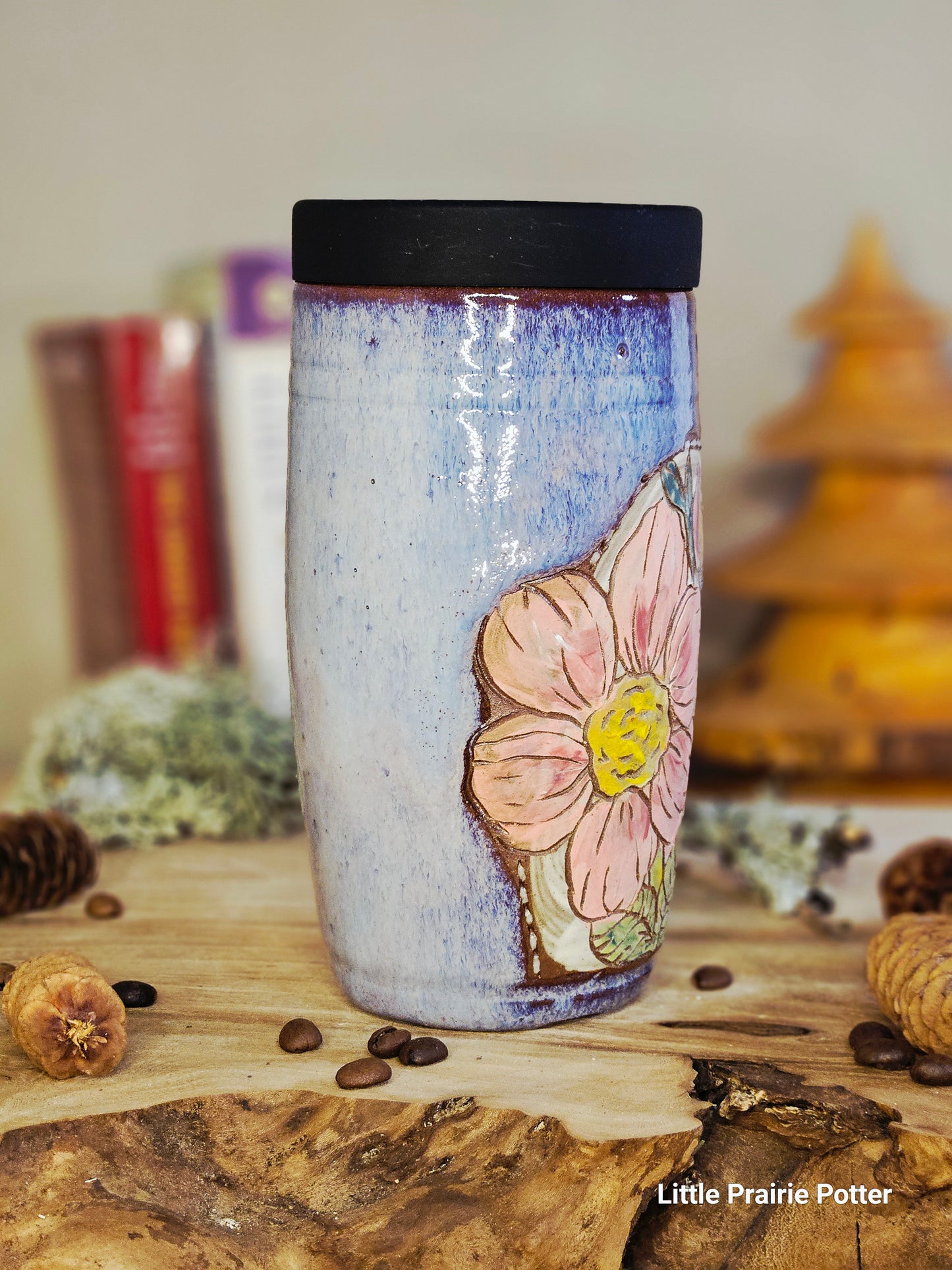 13. Wild Rose Travel Tumbler