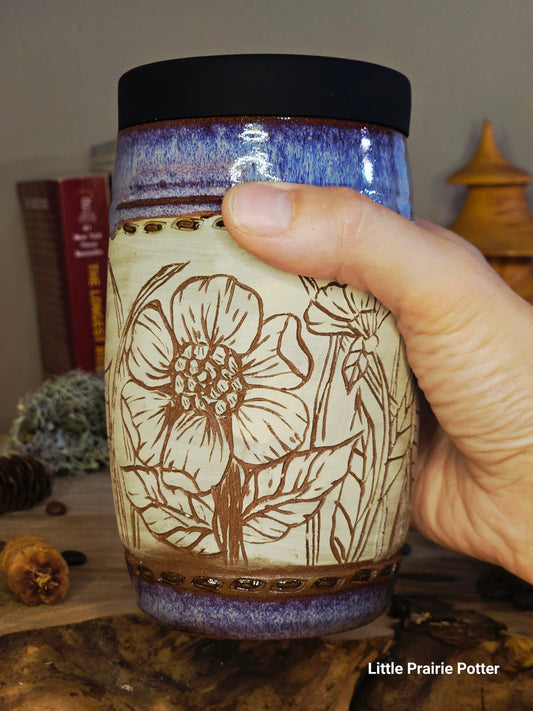 16. Wild Flower Travel Tumbler