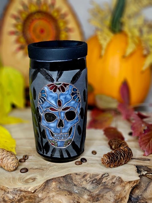 6. Skull Travel Mug