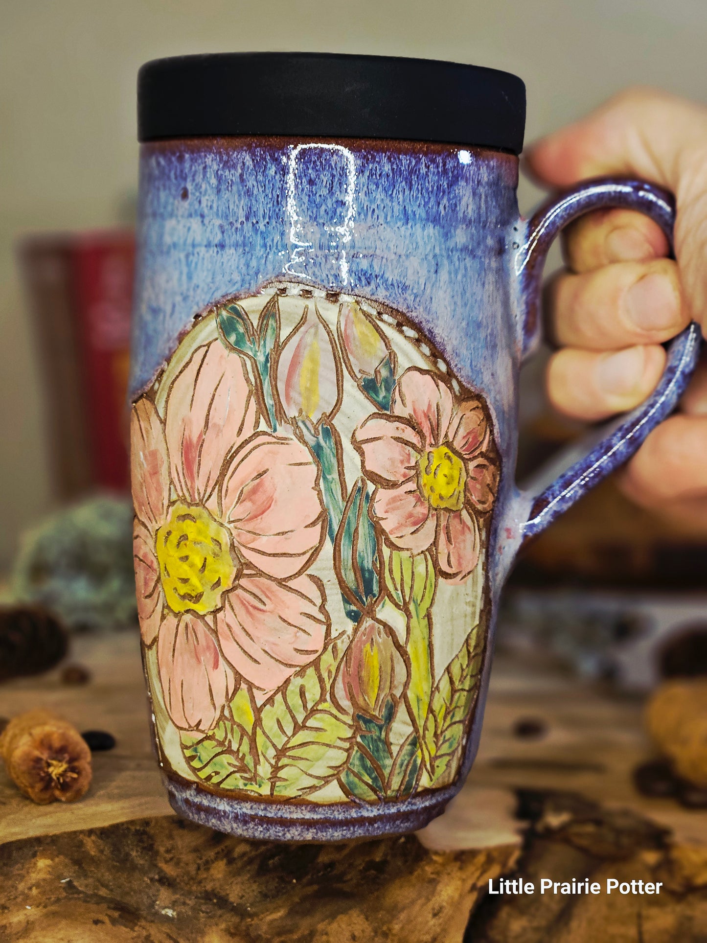 13. Wild Rose Travel Tumbler