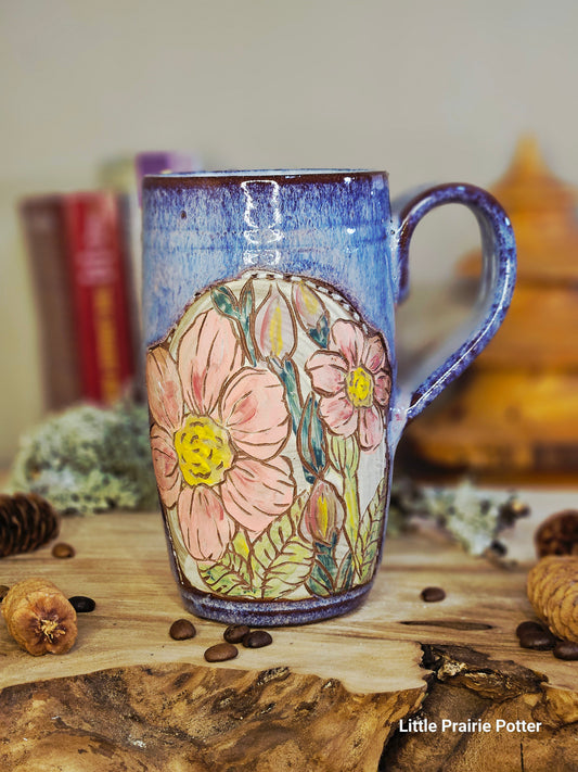 13. Wild Rose Travel Tumbler