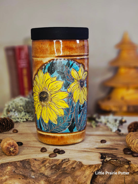 14. Sunflower Travel Tumbler